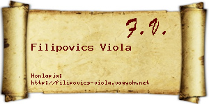 Filipovics Viola névjegykártya
